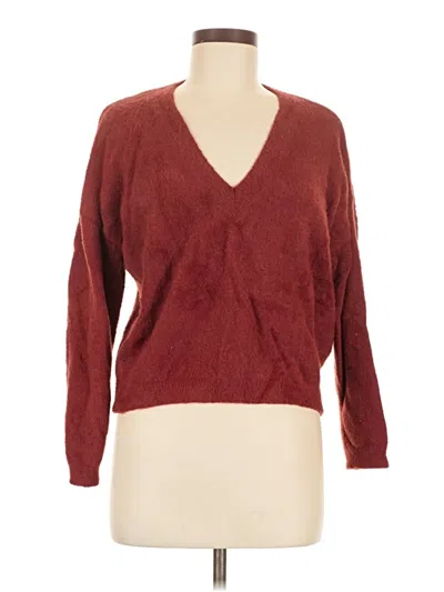 Pre-owned Forever 21 Pullover Sweater In Burgundy