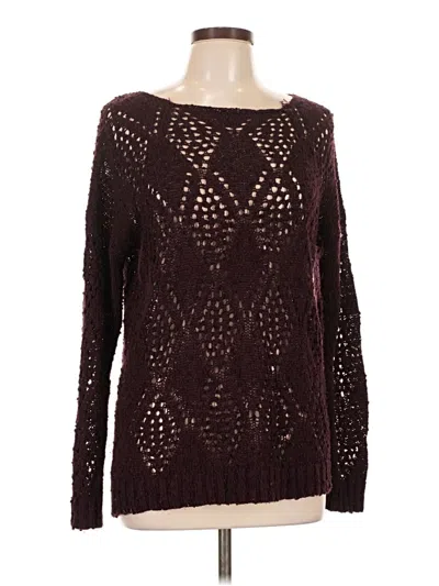 Pre-owned Forever 21 Pullover Sweater In Burgundy