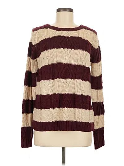 Pre-owned Forever 21 Pullover Sweater In Burgundy