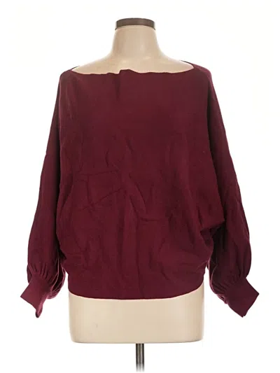 Pre-owned Forever 21 Pullover Sweater In Burgundy