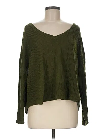Pre-owned Forever 21 Pullover Sweater In Green