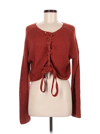 Pre-owned Forever 21 Pullover Sweater In Red
