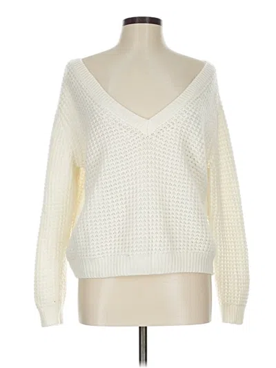 Pre-owned Forever 21 Pullover Sweater In White