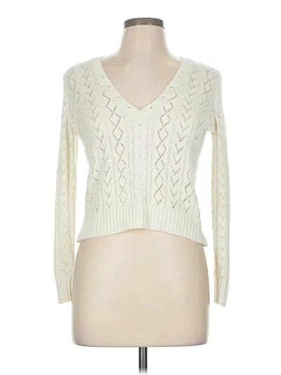 Pre-owned Forever 21 Pullover Sweater In White