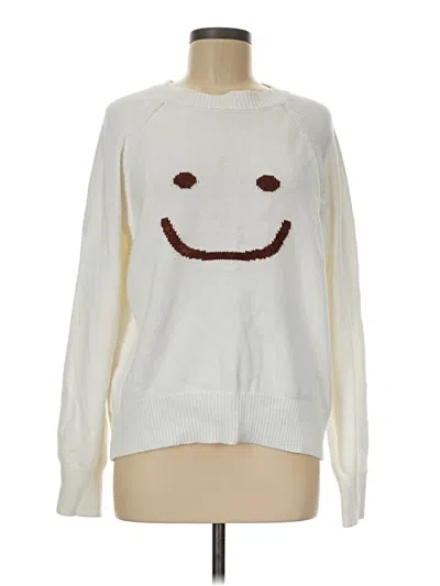 Pre-owned Forever 21 Pullover Sweater In White