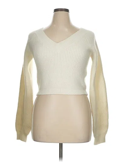 Pre-owned Forever 21 Pullover Sweater In White