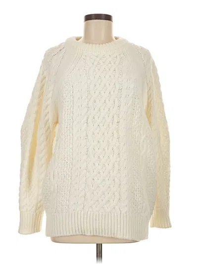 Pre-owned Forever 21 Pullover Sweater In White