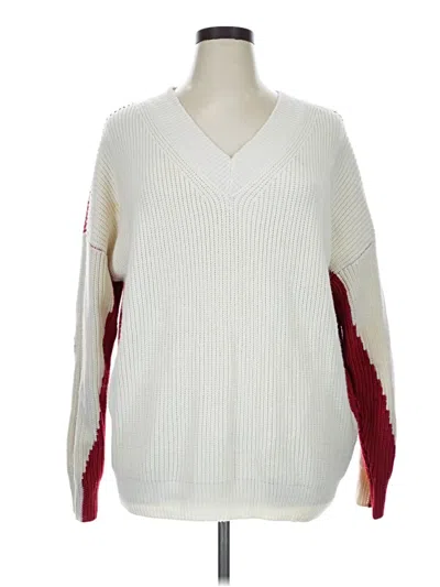 Pre-owned Forever 21 Pullover Sweater In White