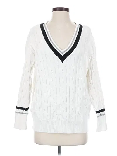 Pre-owned Forever 21 Pullover Sweater In White