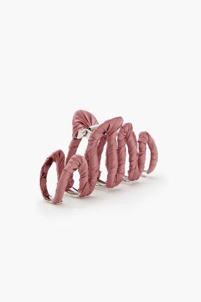 Forever 21 Ribbon-wrapped Claw Hair Clip In Yellow