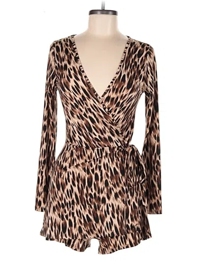 Pre-owned Forever 21 Romper In Brown