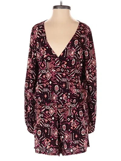 Pre-owned Forever 21 Romper In Burgundy