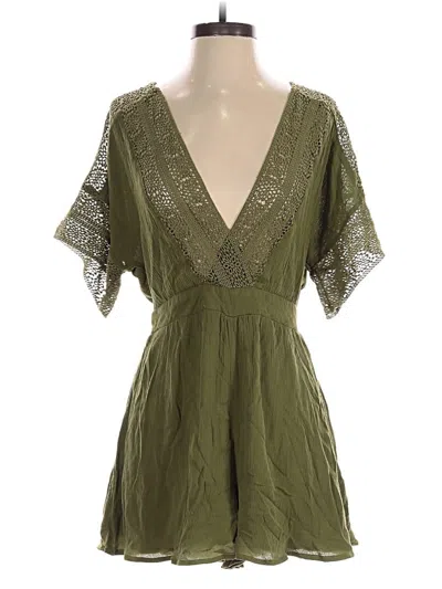 Pre-owned Forever 21 Romper In Green