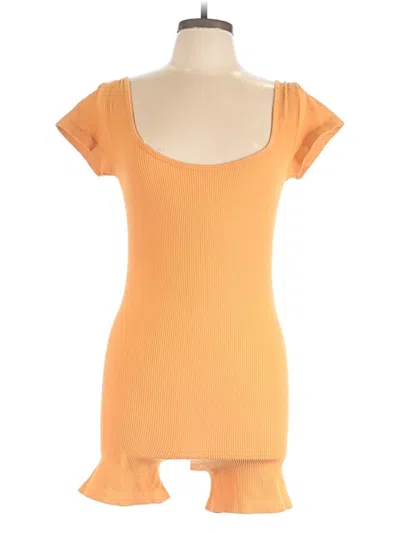 Pre-owned Forever 21 Romper In Orange