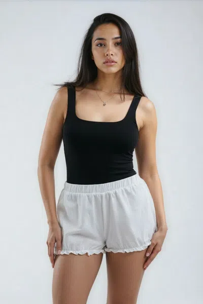Forever 21 Ruffle-hem Shorts In White
