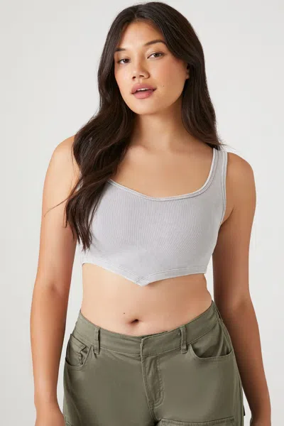Forever 21 Seamless Ribbed V-hem Tank Top In Multi