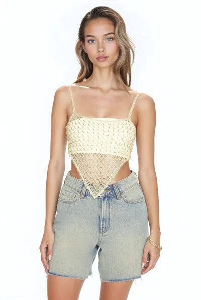 Forever 21 Sequin Sweater-knit V-hem Cami In Neutral