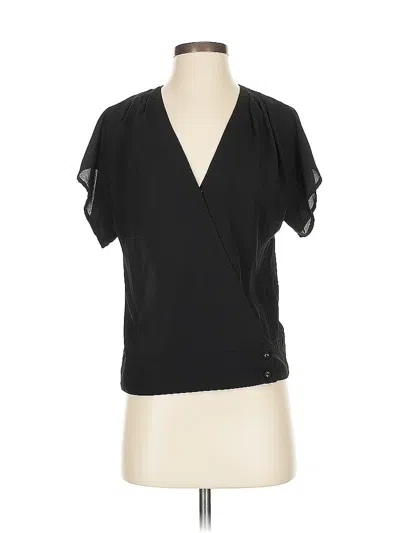 Pre-owned Forever 21 Short Sleeve Blouse In Black