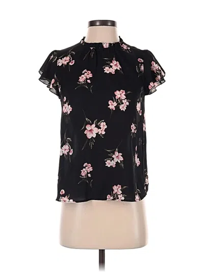 Pre-owned Forever 21 Short Sleeve Blouse In Black