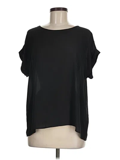 Pre-owned Forever 21 Short Sleeve Blouse In Black