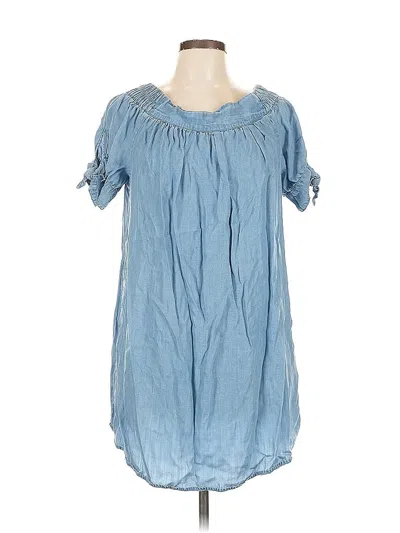 Pre-owned Forever 21 Short Sleeve Blouse In Blue