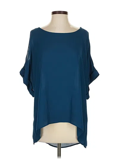 Pre-owned Forever 21 Short Sleeve Blouse In Blue