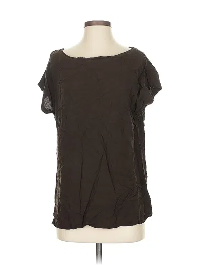 Pre-owned Forever 21 Short Sleeve Blouse In Brown