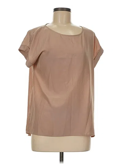 Pre-owned Forever 21 Short Sleeve Blouse In Brown