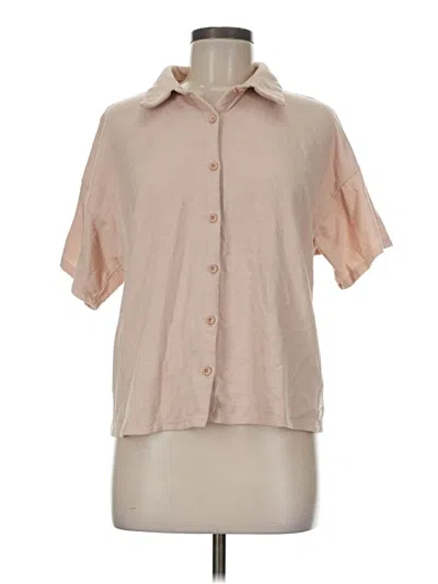 Pre-owned Forever 21 Short Sleeve Blouse In Brown