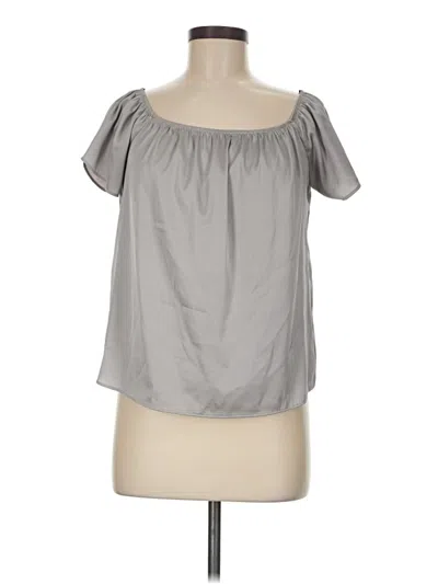 Pre-owned Forever 21 Short Sleeve Blouse In Gray
