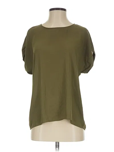 Pre-owned Forever 21 Short Sleeve Blouse In Green