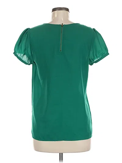 Pre-owned Forever 21 Short Sleeve Blouse In Green