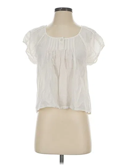 Pre-owned Forever 21 Short Sleeve Blouse In Ivory