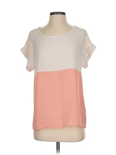Pre-owned Forever 21 Short Sleeve Blouse In Pink