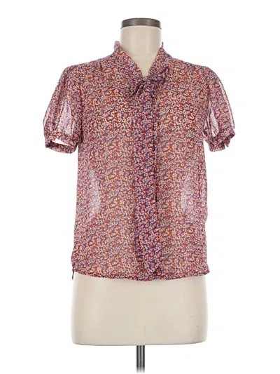 Pre-owned Forever 21 Short Sleeve Blouse In Pink