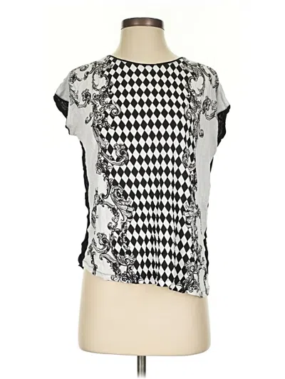 Pre-owned Forever 21 Short Sleeve Blouse In Silver
