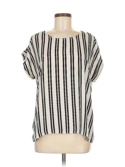 Pre-owned Forever 21 Short Sleeve Blouse In White