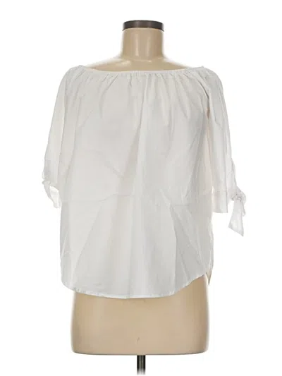 Pre-owned Forever 21 Short Sleeve Blouse In White