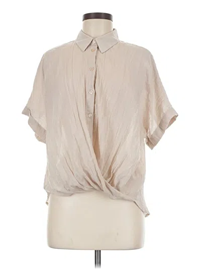Pre-owned Forever 21 Short Sleeve Blouse In White