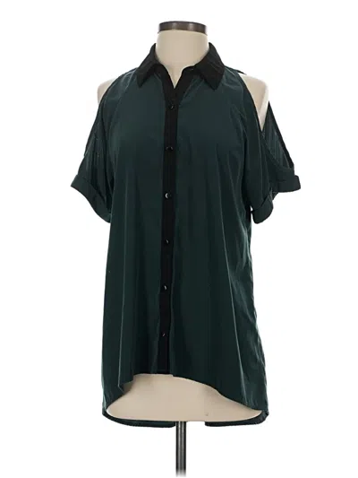 Pre-owned Forever 21 Short Sleeve Polo Shirt In Green