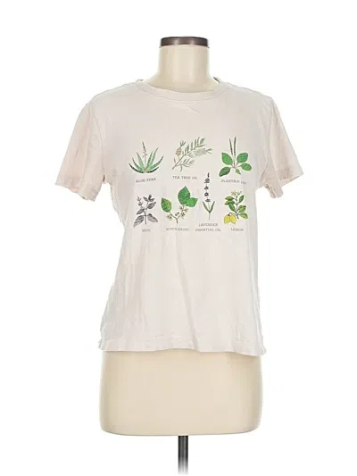 Pre-owned Forever 21 Short Sleeve T-shirt In White