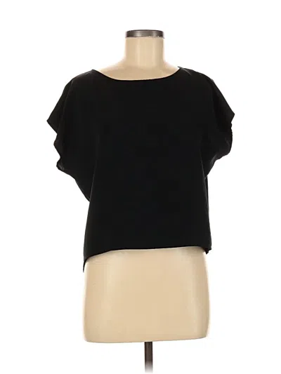 Pre-owned Forever 21 Short Sleeve Top Black Boatneck Tops