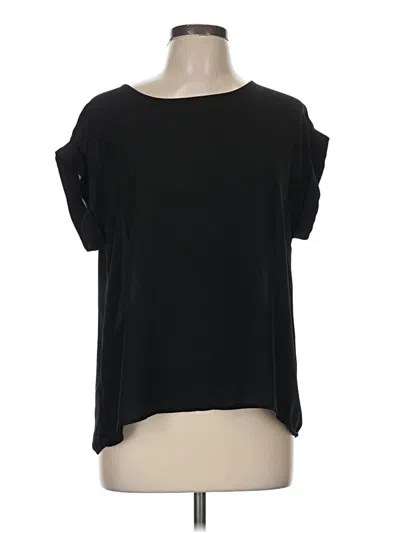 Pre-owned Forever 21 Short Sleeve Top Black Cold Shoulder Neckline Tops