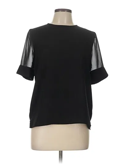Pre-owned Forever 21 Short Sleeve Top Black Crew Neck Tops