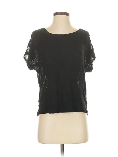 Pre-owned Forever 21 Short Sleeve Top Black Keyhole Neckline Tops
