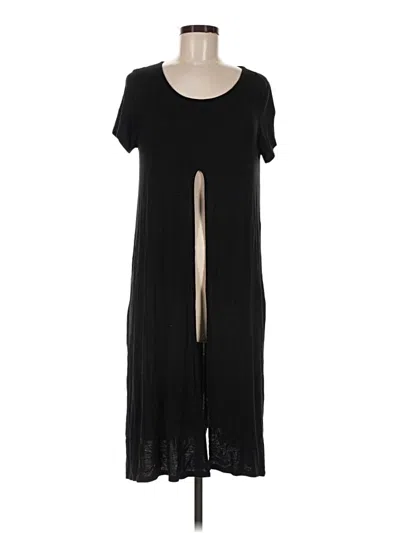 Pre-owned Forever 21 Short Sleeve Top Black Keyhole Neckline Tops