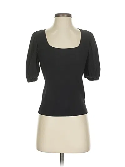 Pre-owned Forever 21 Short Sleeve Top Black Scoop Neck Tops