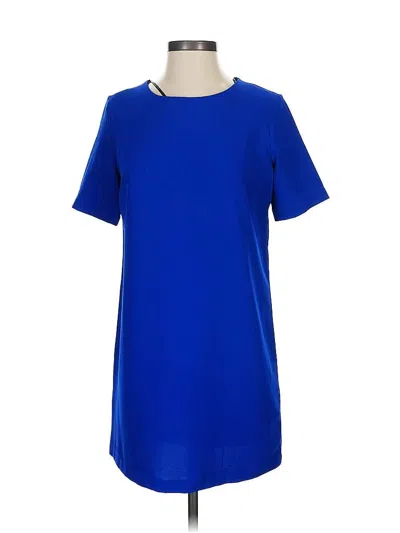 Pre-owned Forever 21 Short Sleeve Top Blue Crew Neck Tops