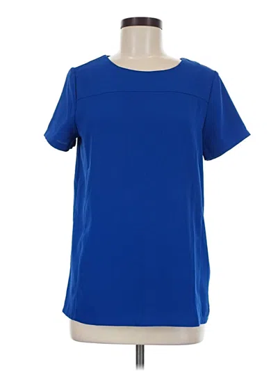 Pre-owned Forever 21 Short Sleeve Top Blue Crew Neck Tops