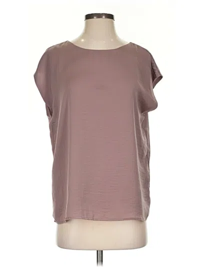 Pre-owned Forever 21 Short Sleeve Top Brown Boatneck Tops